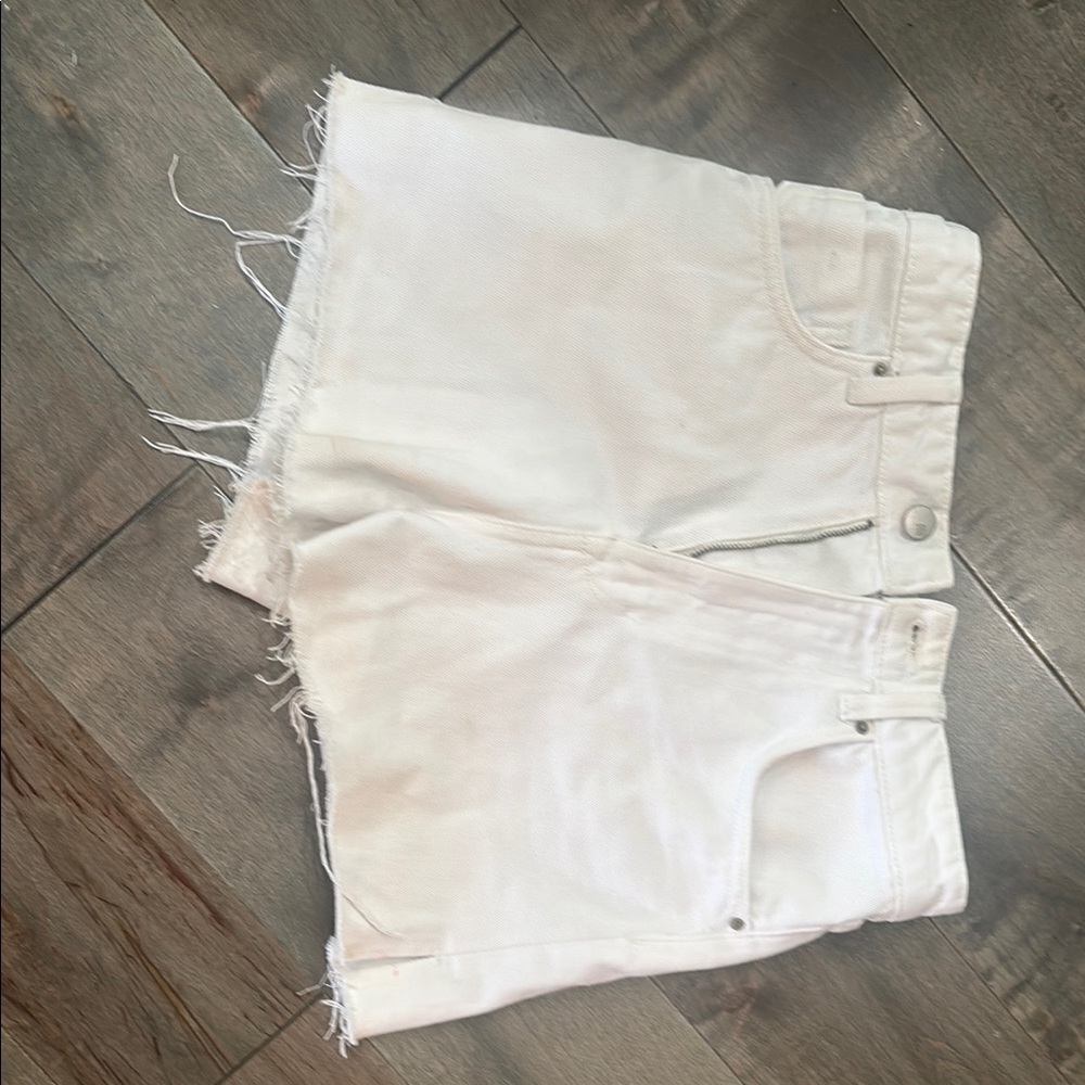 Zara White Jean Shorts